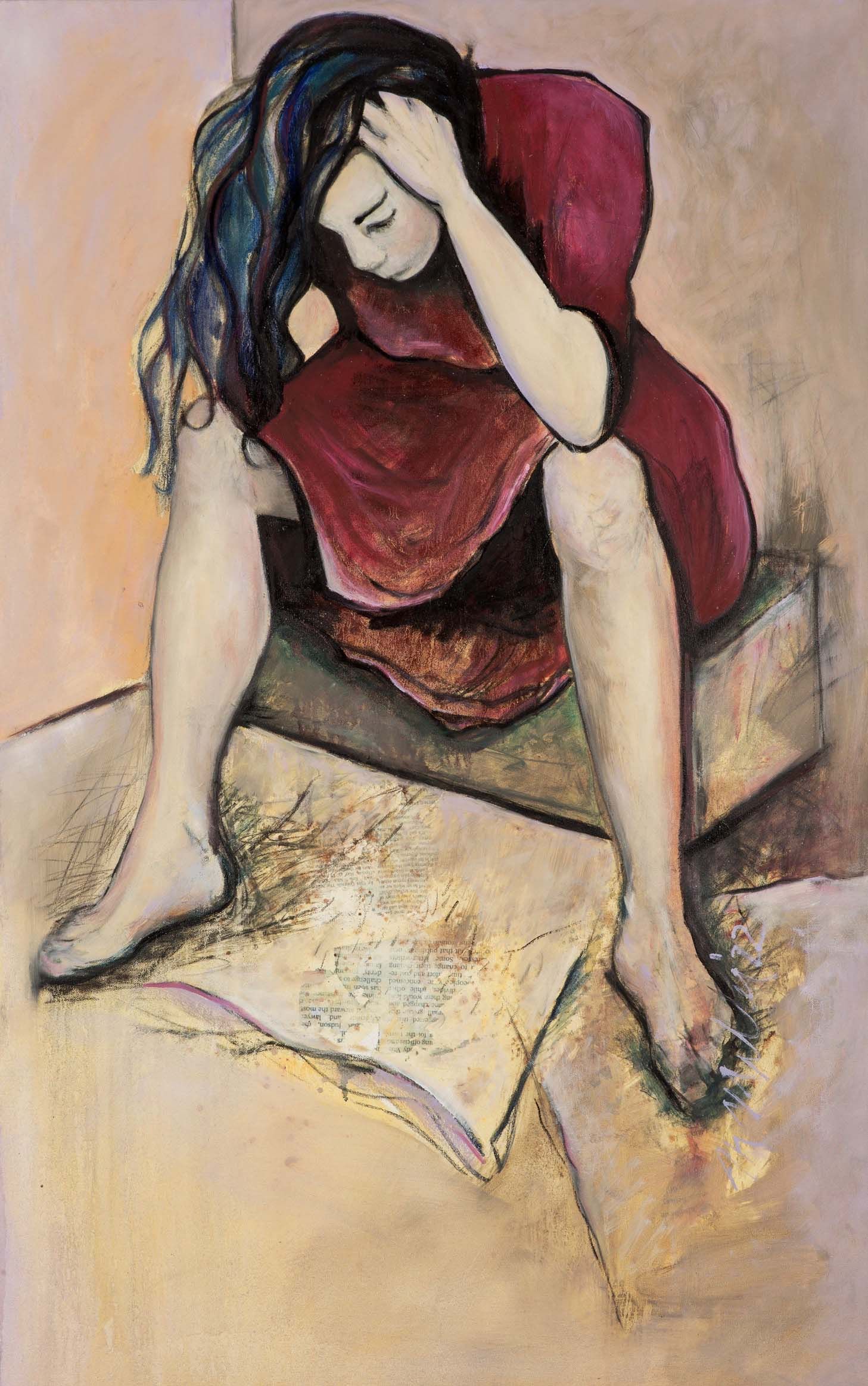 Figurative painting by Michelle Miller named Modern Times Again