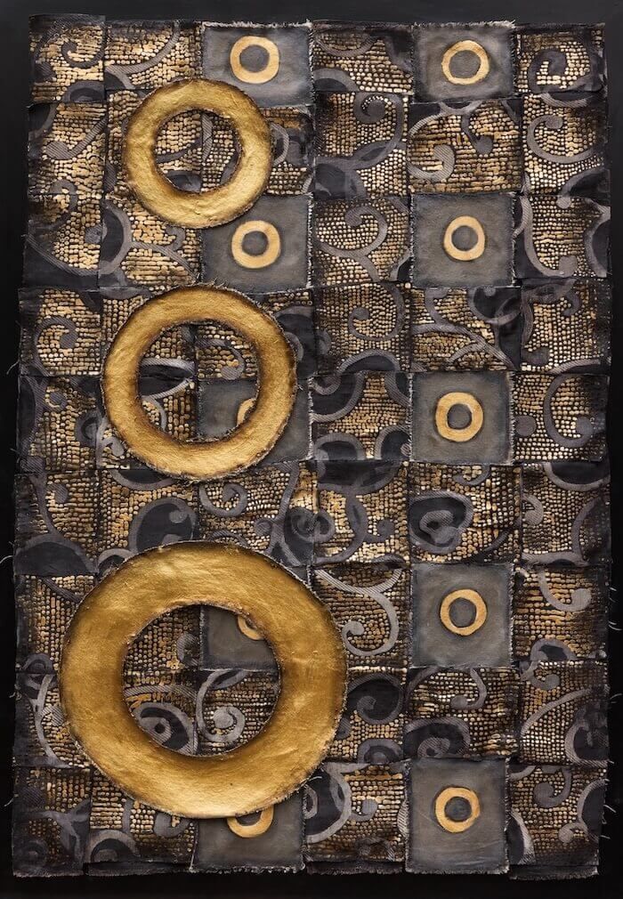 Michelle Miller abstract painting called Intertwined, 39.75 x 27 inches on canvas