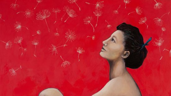 Figurative painting by Michelle Miller named Drenched in Wonderment