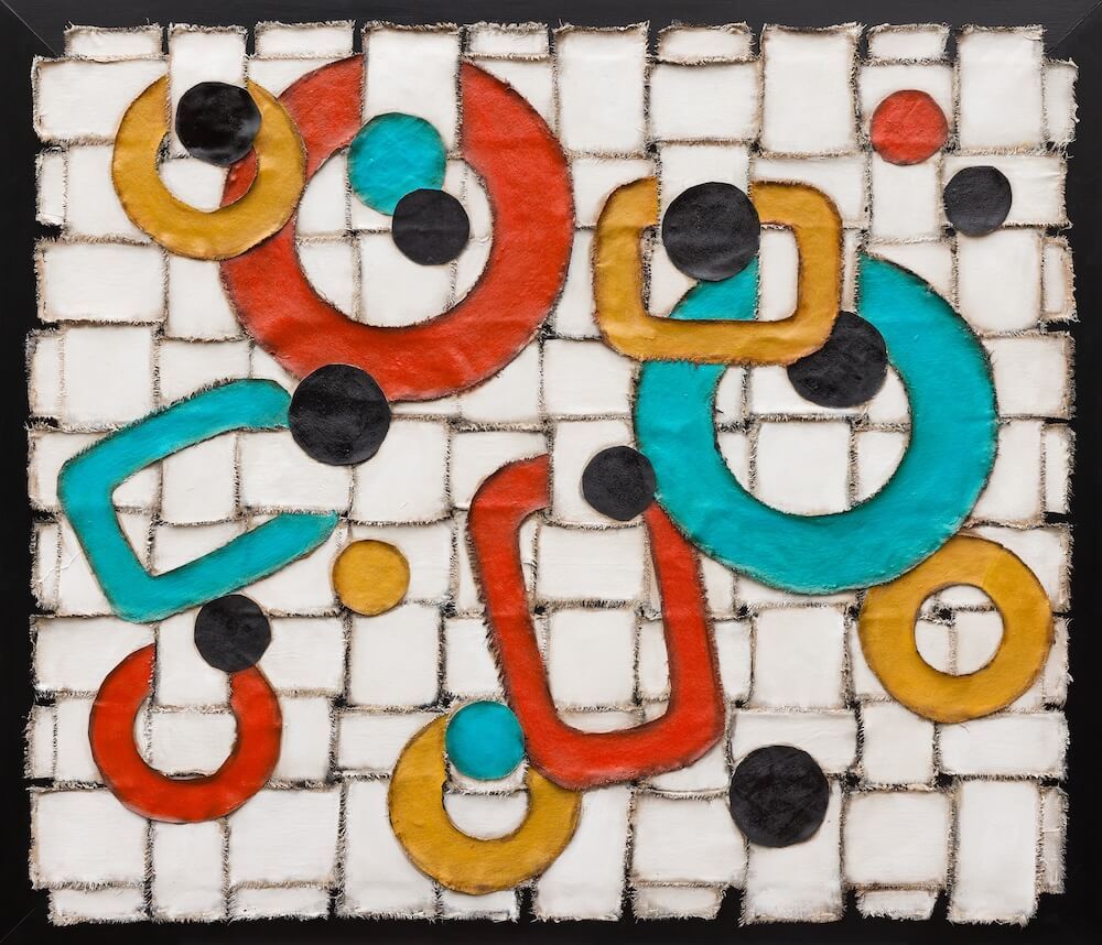 Michelle Miller abstract painting called Revival, 33 x 38 inches on canvas