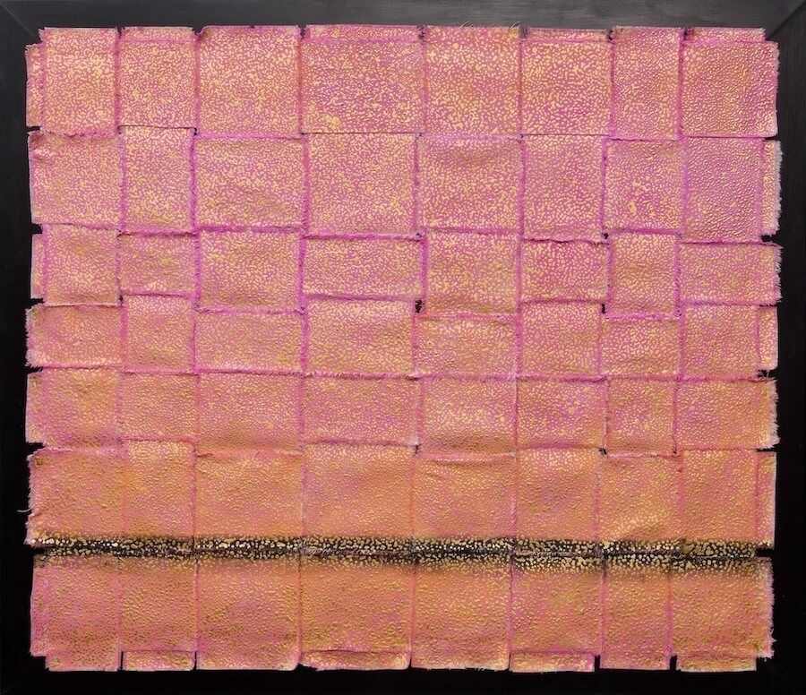 Michelle Miller abstract painting called Daybreak, 33.25 x 39 inches on canvas