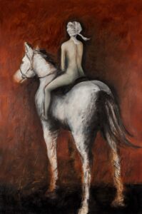 Figurative painting by Michelle Miller named Tenacity of a Wounded Warrior